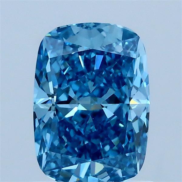 1.15 Carat Cushion Shaped, Ideal Cut, FANCY VIVID BLUE Color, VS1 Clarity, IGI Certified Lab Grown Diamond