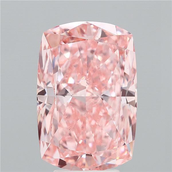 6.38 Carat Cushion Shaped, Ideal Cut, FANCY VIVID PINK Color, VS1 Clarity, IGI Certified Lab Grown Diamond