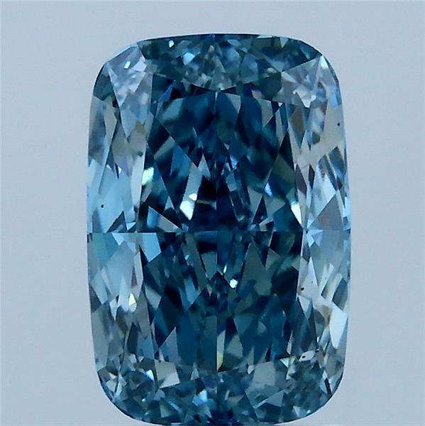 2.09 Carat Cushion Shaped, Ideal Cut, FANCY VIVID BLUE Color, VS2 Clarity, IGI Certified Lab Grown Diamond