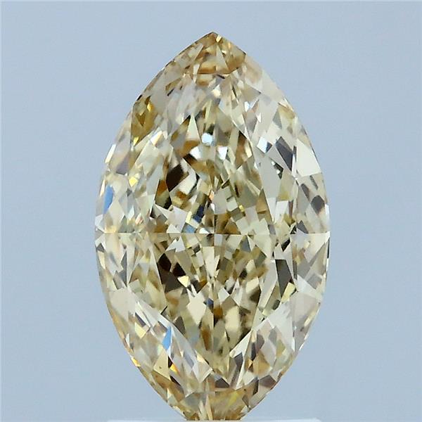 2.03 Carat Marquise Shaped, Ideal Cut, FANCY LIGHT YELLOW Color, VS1 Clarity, IGI Certified Lab Grown Diamond