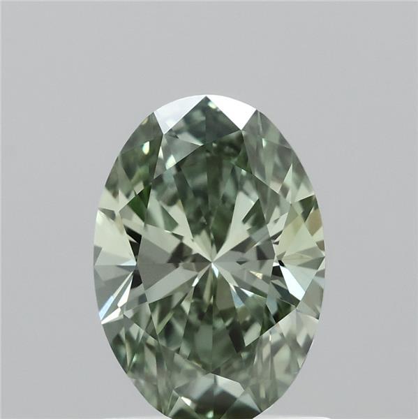 1.07 Carat Oval Shaped, Ideal Cut, FANCY VIVID GREEN Color, VVS2 Clarity, IGI Certified Lab Grown Diamond