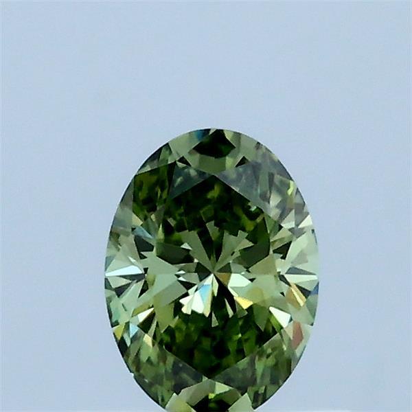 0.48 Carat Oval Shaped, Ideal Cut, FANCY VIVID GREEN Color, VS1 Clarity, IGI Certified Lab Grown Diamond