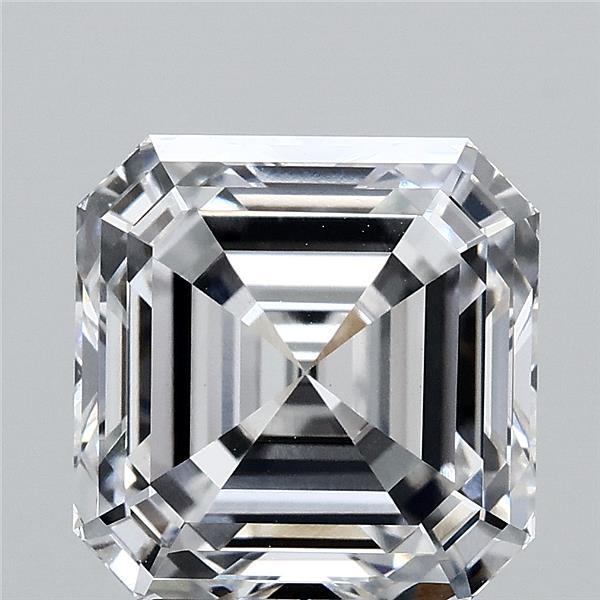 4.06 Carat Asscher Shaped, Ideal Cut, D Color, VS1 Clarity, IGI Certified Lab Grown Diamond
