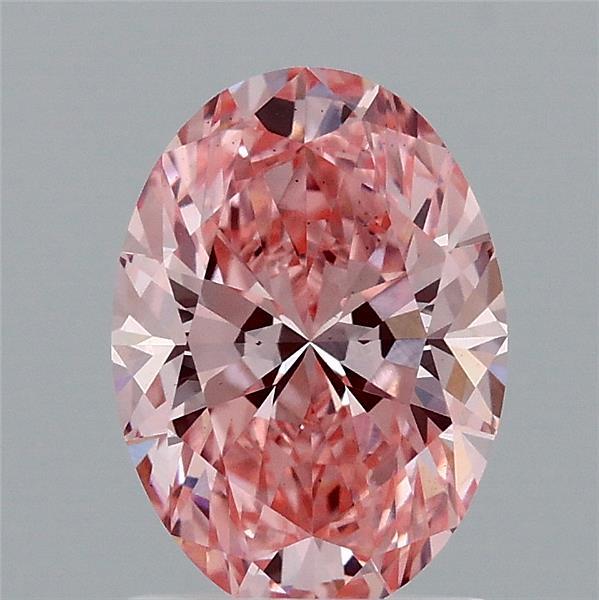 1.52 Carat Oval Shaped, Ideal Cut, FANCY VIVID PINK Color, VS1 Clarity, IGI Certified Lab Grown Diamond