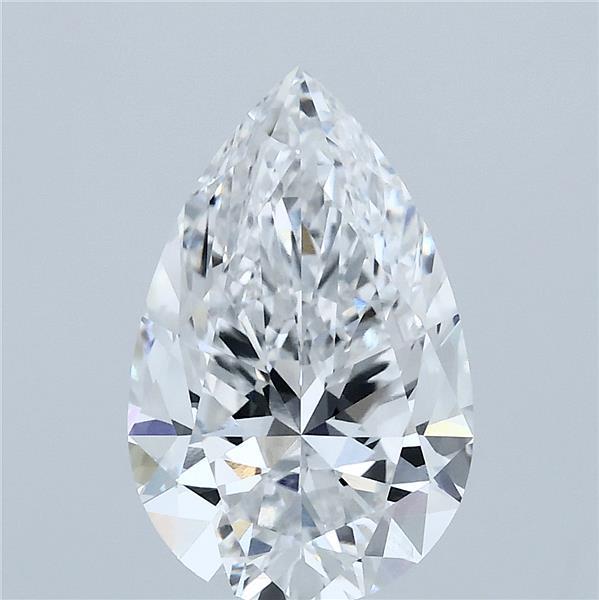 3.05 Carat Pear Shaped, Excellent Cut, D Color, VVS2 Clarity, IGI Certified Lab Grown Diamond