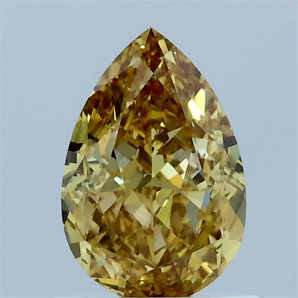 1.09 Carat Pear Shaped, Excellent Cut, FANCY INTENSE YELLOW Color, VS2 Clarity, IGI Certified Lab Grown Diamond