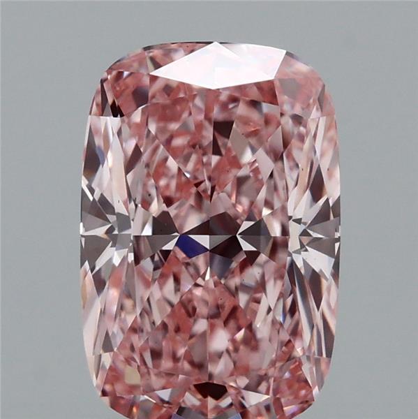 1.90 Carat Cushion Shaped, Ideal Cut, FANCY VIVID PINK Color, VS2 Clarity, IGI Certified Lab Grown Diamond