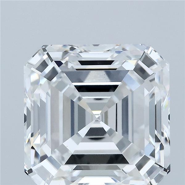 6.30 Carat Asscher Shaped, Ideal Cut, E Color, VS1 Clarity, IGI Certified Lab Grown Diamond