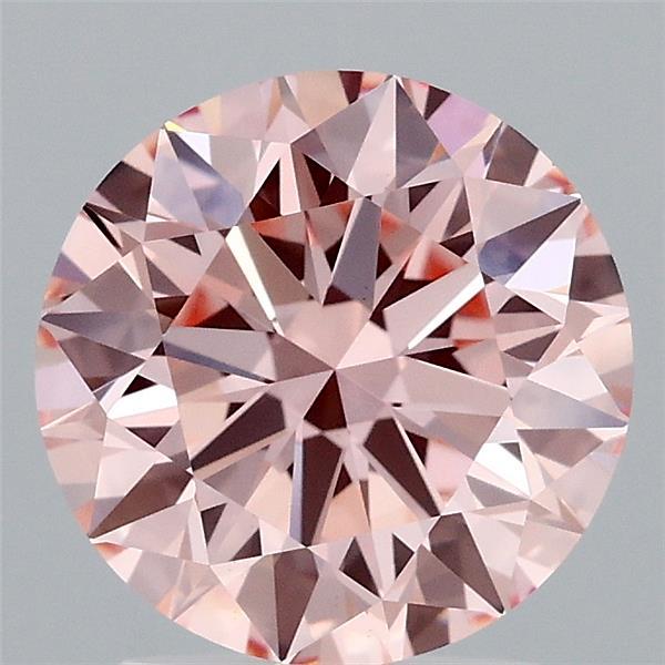 2.23 Carat Round Shaped, Ideal Cut, FANCY INTENSE PINK Color, VS1 Clarity, IGI Certified Lab Grown Diamond