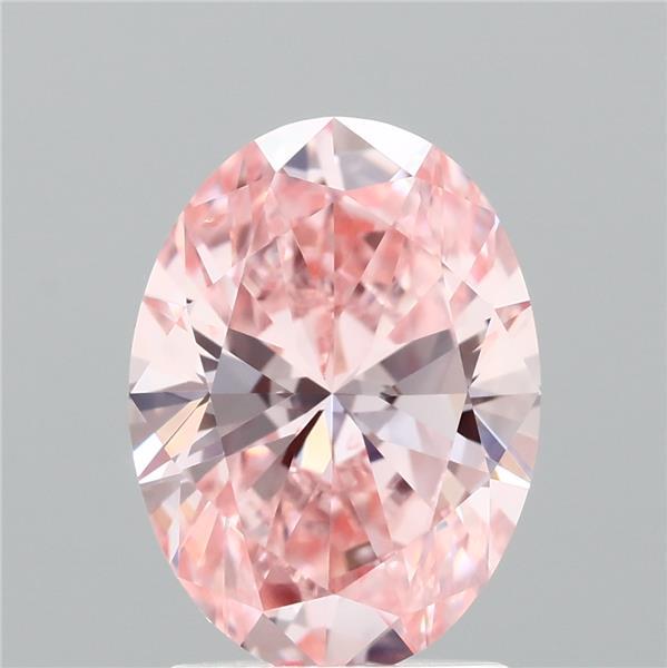 2.00 Carat Oval Shaped, Ideal Cut, FANCY VIVID PINK Color, VS2 Clarity, IGI Certified Lab Grown Diamond