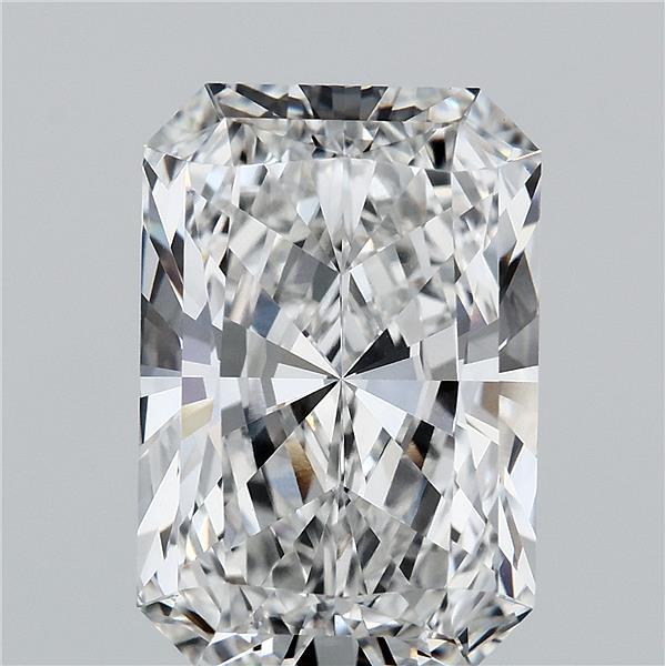 7.56 Carat Radiant Shaped, Ideal Cut, F Color, VVS2 Clarity, IGI Certified Lab Grown Diamond