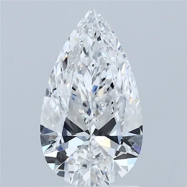 1.23 Carat Pear Shaped, Ideal Cut, D Color, VVS2 Clarity, IGI Certified Lab Grown Diamond