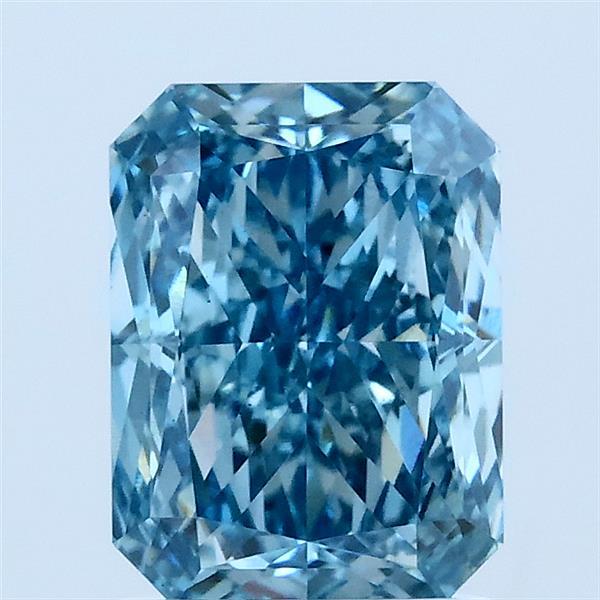 2.07 Carat Radiant Shaped, Excellent Cut, FANCY VIVID BLUE Color, VS1 Clarity, IGI Certified Lab Grown Diamond