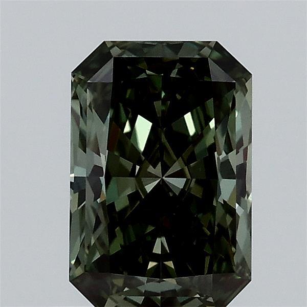 1.01 Carat Radiant Shaped, Ideal Cut, FANCY VIVID GREEN Color, VVS2 Clarity, IGI Certified Lab Grown Diamond