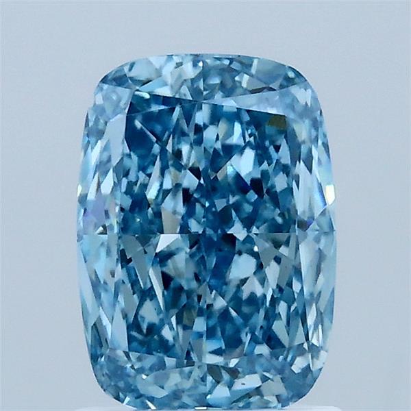 1.45 Carat Cushion Shaped, Very Good Cut, FANCY VIVID BLUE Color, VS2 Clarity, IGI Certified Lab Grown Diamond