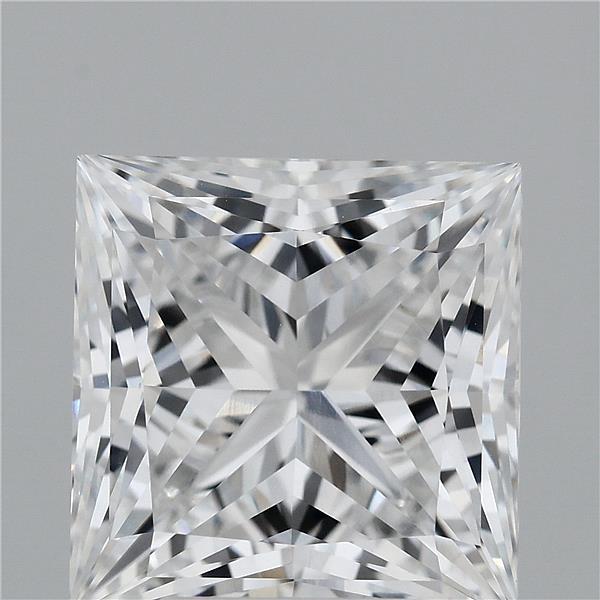 4.07 Carat Princess Shaped, Ideal Cut, E Color, VVS2 Clarity, IGI Certified Lab Grown Diamond