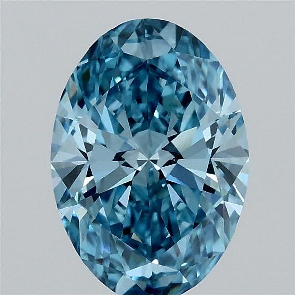 1.31 Carat Oval Shaped, Ideal Cut, FANCY VIVID BLUE Color, VS1 Clarity, IGI Certified Lab Grown Diamond