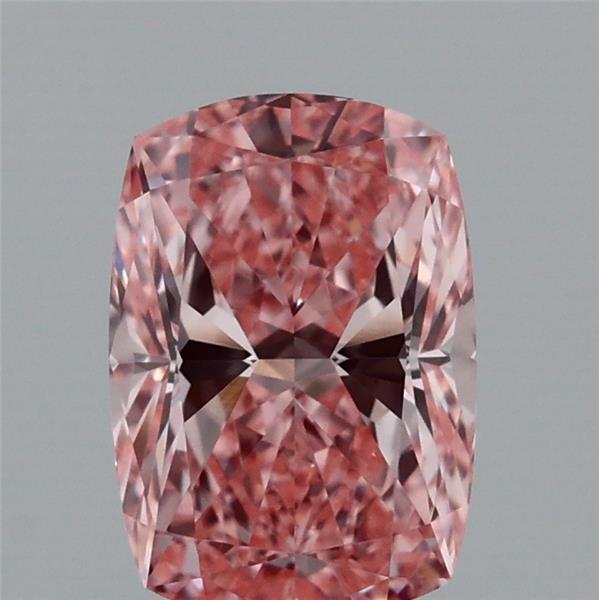 1.08 Carat Cushion Shaped, Ideal Cut, FANCY VIVID PINK Color, VVS2 Clarity, IGI Certified Lab Grown Diamond