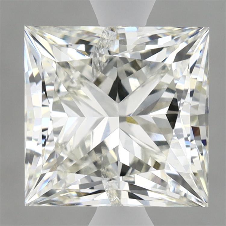 3.08 Carat Princess Shaped, Ideal Cut, G Color, SI2 Clarity, IGI Certified Lab Grown Diamond