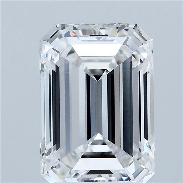 2.40 Carat Emerald Shaped, Ideal Cut, D Color, VVS2 Clarity, IGI Certified Lab Grown Diamond