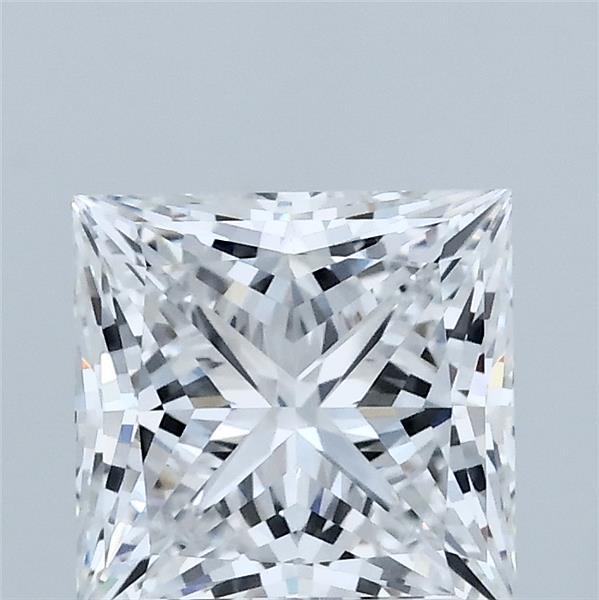 2.06 Carat Princess Shaped, Ideal Cut, D Color, VVS2 Clarity, IGI Certified Lab Grown Diamond