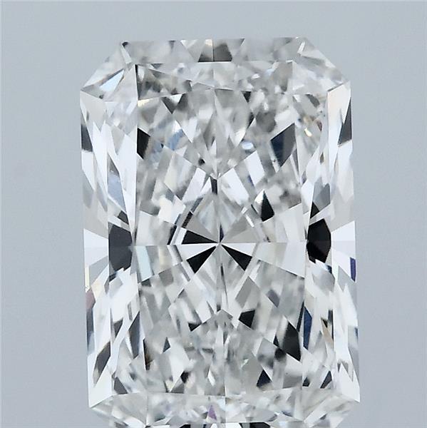 3.08 Carat Radiant Shaped, Ideal Cut, F Color, VVS2 Clarity, IGI Certified Lab Grown Diamond