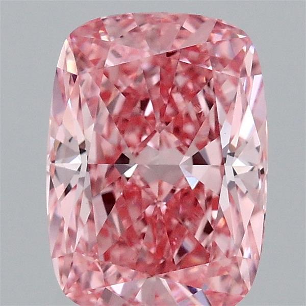 1.75 Carat Cushion Shaped, Ideal Cut, FANCY VIVID PINK Color, VS1 Clarity, IGI Certified Lab Grown Diamond