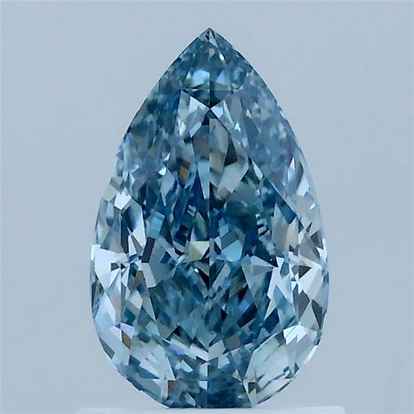 1.09 Carat Pear Shaped, Ideal Cut, FANCY VIVID BLUE Color, VS1 Clarity, IGI Certified Lab Grown Diamond