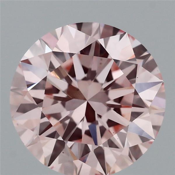 2.03 Carat Round Shaped, Excellent Cut, FANCY INTENSE PINK Color, VS1 Clarity, IGI Certified Lab Grown Diamond