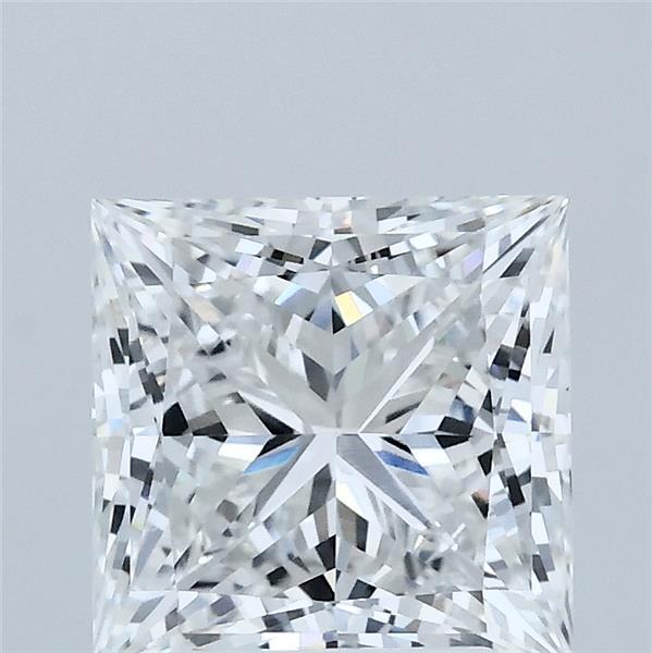 2.53 Carat Princess Shaped, Ideal Cut, D Color, VVS2 Clarity, IGI Certified Lab Grown Diamond