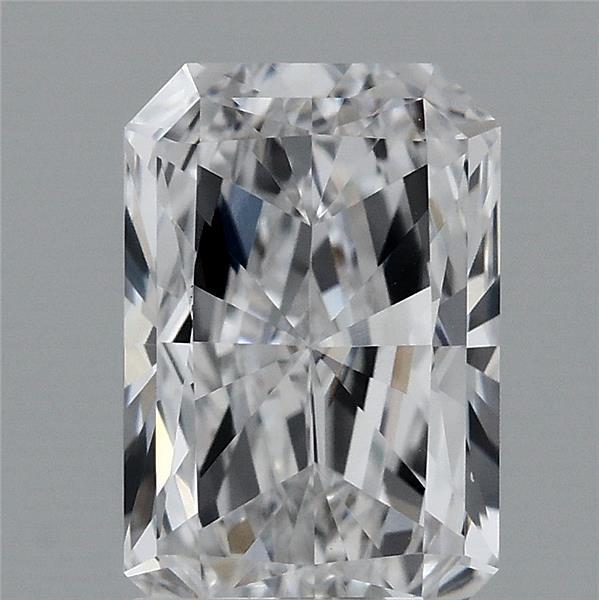 1.50 Carat Radiant Shaped, Ideal Cut, D Color, VVS2 Clarity, IGI Certified Lab Grown Diamond