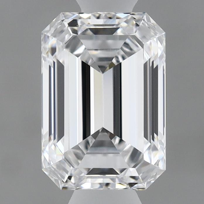0.97 Carat Emerald Shaped, Ideal Cut, D Color, VVS2 Clarity, IGI Certified Lab Grown Diamond