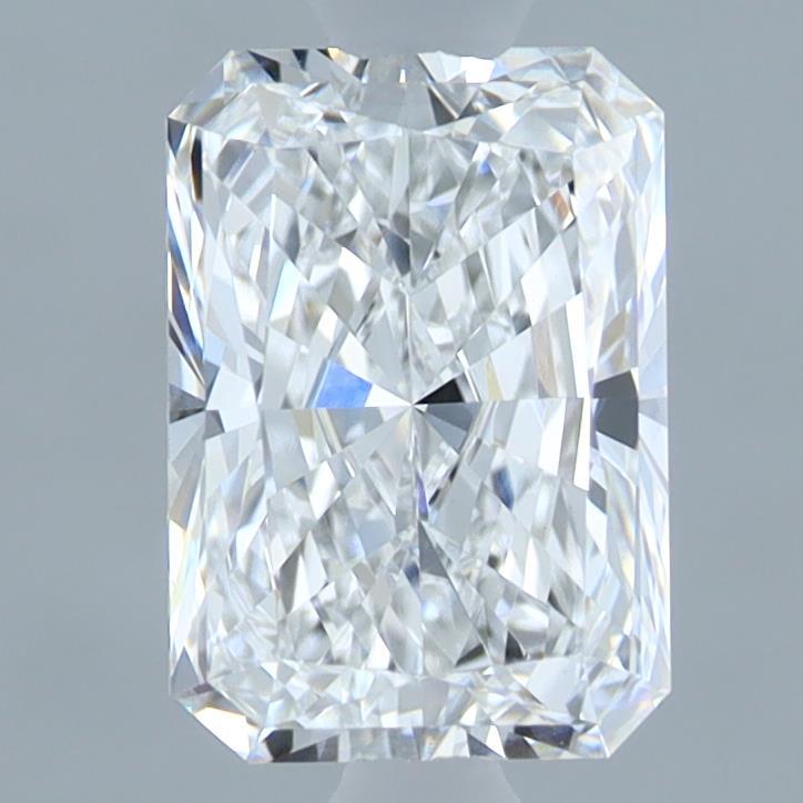 1.52 Carat Radiant Shaped, Ideal Cut, D Color, VVS2 Clarity, IGI Certified Lab Grown Diamond