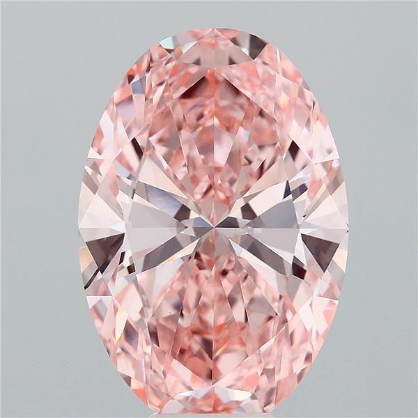 10.02 Carat Oval Shaped, Excellent Cut, FANCY VIVID PINK Color, VVS2 Clarity, IGI Certified Lab Grown Diamond