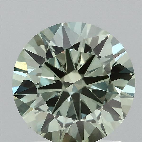 1.38 Carat Round Shaped, Excellent Cut, FANCY VIVID GREEN Color, VVS2 Clarity, IGI Certified Lab Grown Diamond