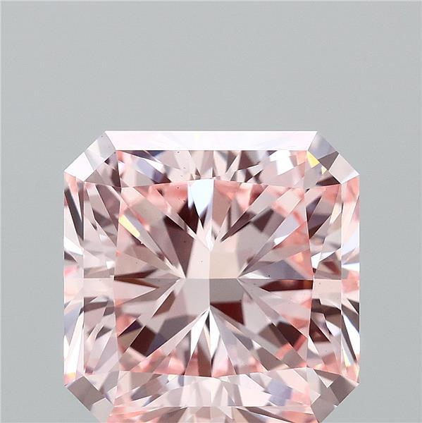 2.99 Carat Radiant Shaped, Ideal Cut, FANCY INTENSE PINK Color, VS2 Clarity, IGI Certified Lab Grown Diamond
