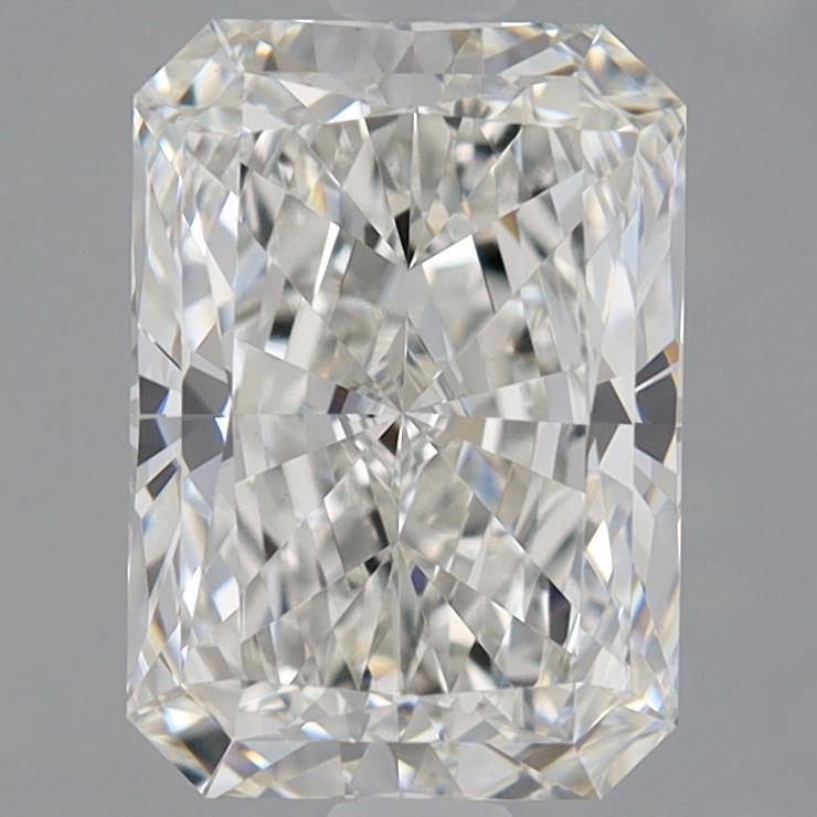 1.55 Carat Radiant Shaped, Ideal Cut, G Color, VVS2 Clarity, IGI Certified Lab Grown Diamond