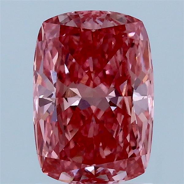 1.55 Carat Cushion Shaped, Ideal Cut, FANCY VIVID PINK Color, VS1 Clarity, IGI Certified Lab Grown Diamond