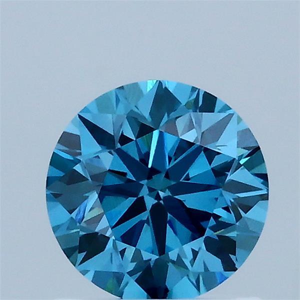 1.00 Carat Round Shaped, Very Good Cut, FANCY VIVID BLUE Color, VVS2 Clarity, IGI Certified Lab Grown Diamond