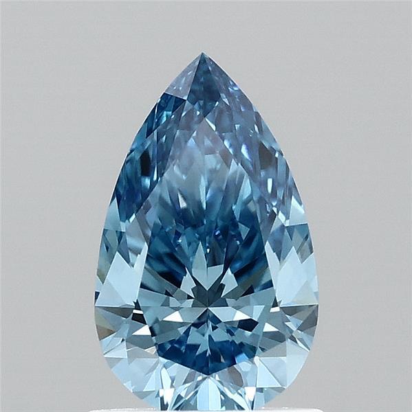 1.02 Carat Pear Shaped, Ideal Cut, FANCY VIVID BLUE Color, VVS2 Clarity, IGI Certified Lab Grown Diamond