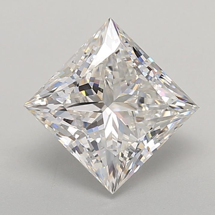 3.05 Carat Princess Shaped, Ideal Cut, E Color, VS1 Clarity, IGI Certified Lab Grown Diamond