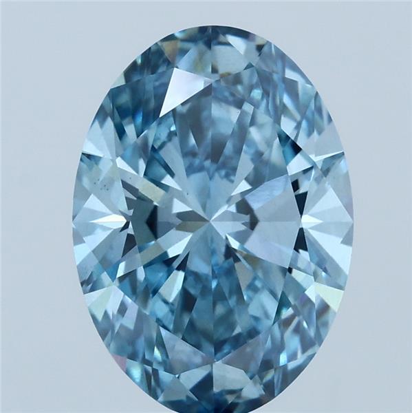 3.20 Carat Oval Shaped, Ideal Cut, FANCY VIVID BLUE Color, VS2 Clarity, IGI Certified Lab Grown Diamond
