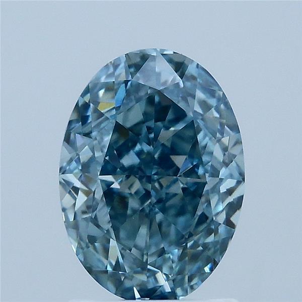 2.12 Carat Oval Shaped, Very Good Cut, FANCY VIVID BLUE Color, VVS2 Clarity, IGI Certified Lab Grown Diamond