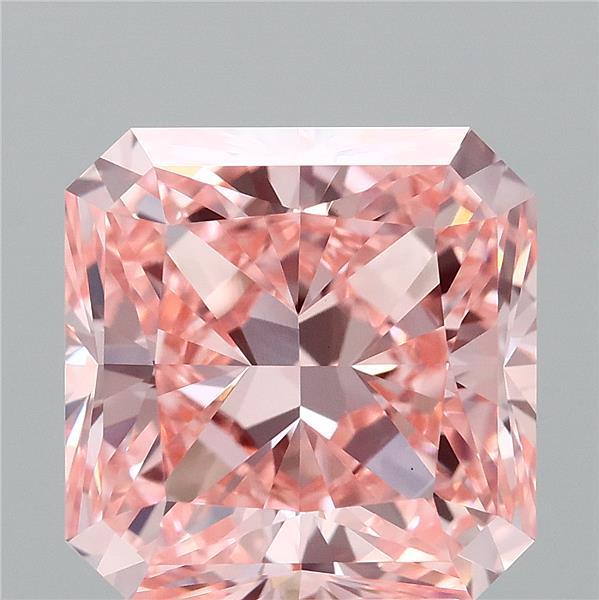 3.03 Carat Radiant Shaped, Ideal Cut, FANCY VIVID PINK Color, VS1 Clarity, IGI Certified Lab Grown Diamond
