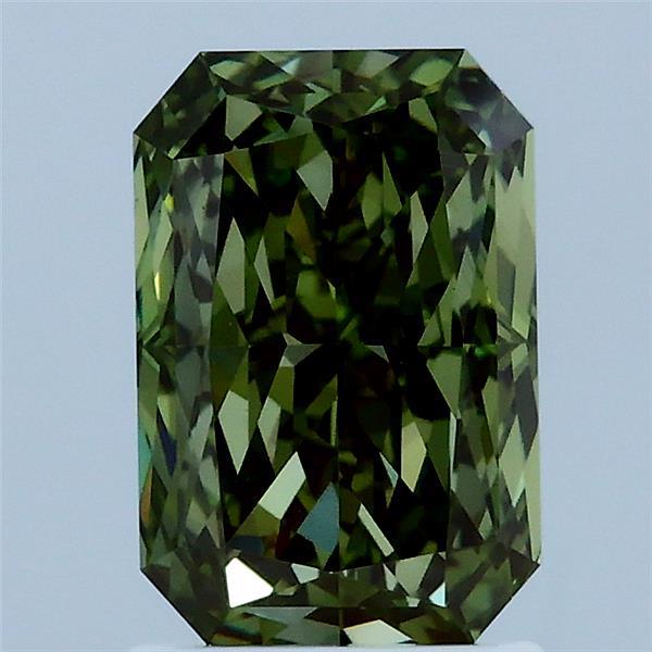 2.03 Carat Radiant Shaped, Excellent Cut, FANCY VIVID GREEN Color, VS1 Clarity, IGI Certified Lab Grown Diamond