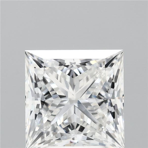 4.09 Carat Princess Shaped, Ideal Cut, F Color, VVS1 Clarity, IGI Certified Lab Grown Diamond