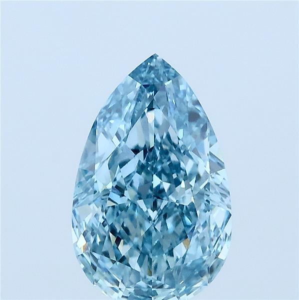 2.02 Carat Pear Shaped, Ideal Cut, FANCY VIVID BLUE Color, VS1 Clarity, IGI Certified Lab Grown Diamond