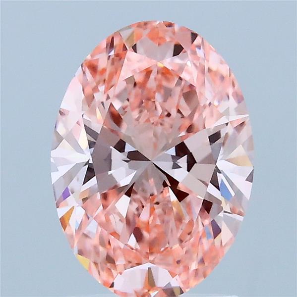 1.60 Carat Oval Shaped, Ideal Cut, FANCY VIVID PINK Color, VVS2 Clarity, IGI Certified Lab Grown Diamond