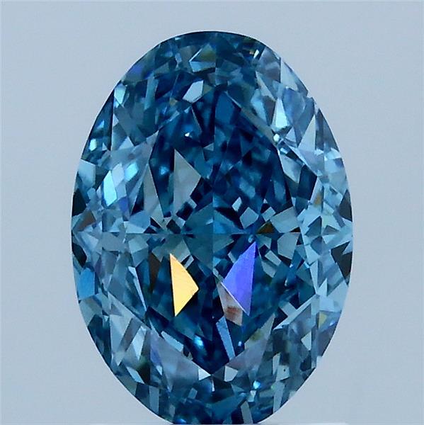 2.00 Carat Oval Shaped, Very Good Cut, FANCY VIVID BLUE Color, VS1 Clarity, IGI Certified Lab Grown Diamond