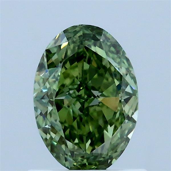 1.03 Carat Oval Shaped, Excellent Cut, FANCY VIVID GREEN Color, VVS2 Clarity, IGI Certified Lab Grown Diamond